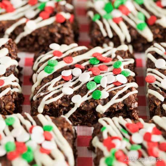 Festive Chocolate Flapjack - Littlesugarsnaps