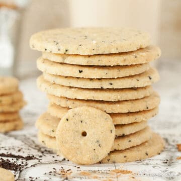 A stack of Chai Shortbread Cookies