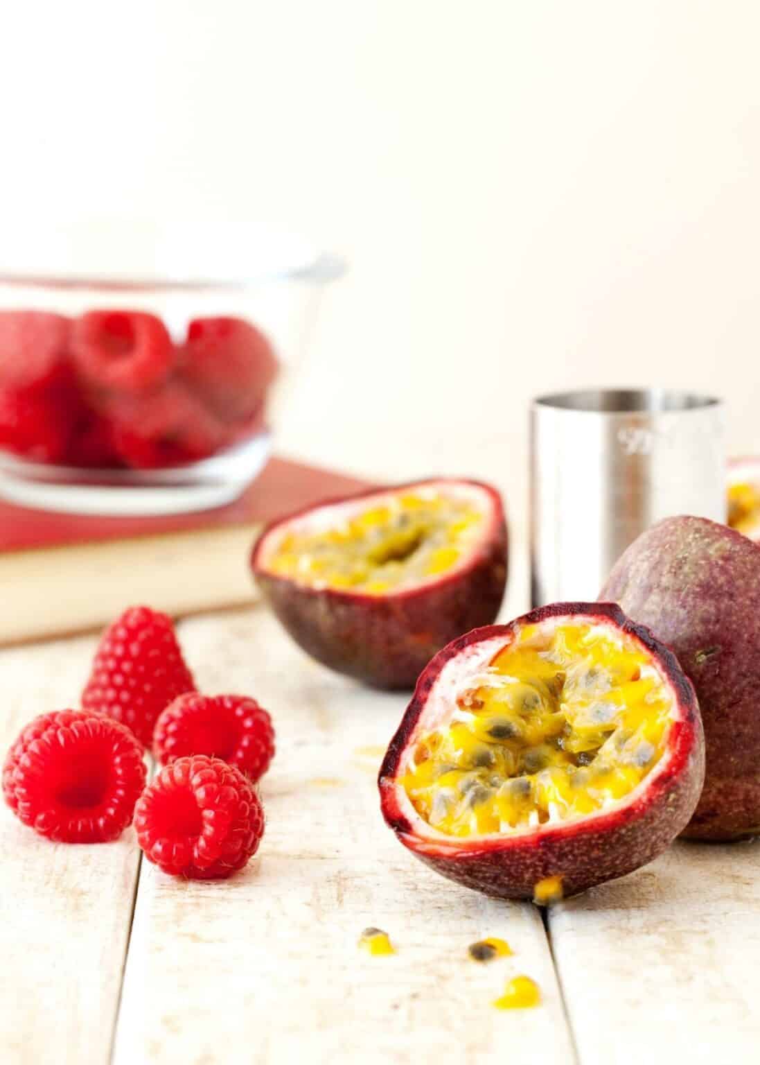 The Blushing Cuban: A Passionfruit Raspberry Cocktail - Little Sugar Snaps