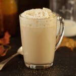 Hot CAramel Milk with Bourbon and Whipped Cream