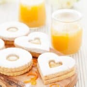Orange Caramel Linzer Cookies