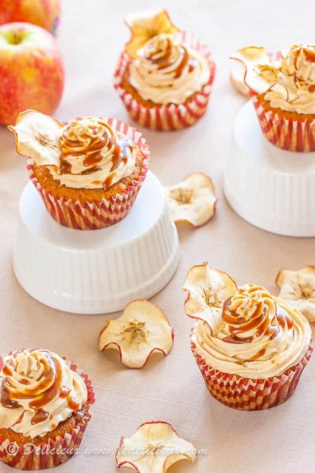 Salted Caramel Apple Cupcakes