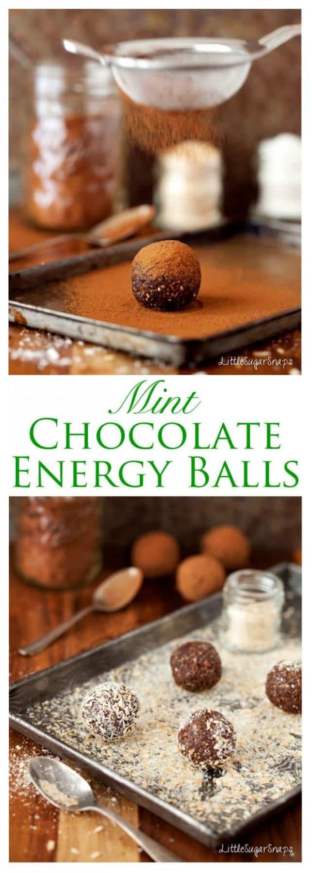 Mint Chocolate Energy Balls are sweet and tenderly soft with a subtle burst of cool mint & chocolate flavour. No bake. Gluten free