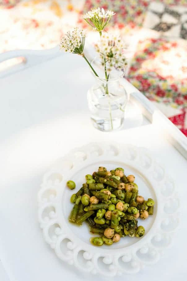 Three Bean Salad on a plate