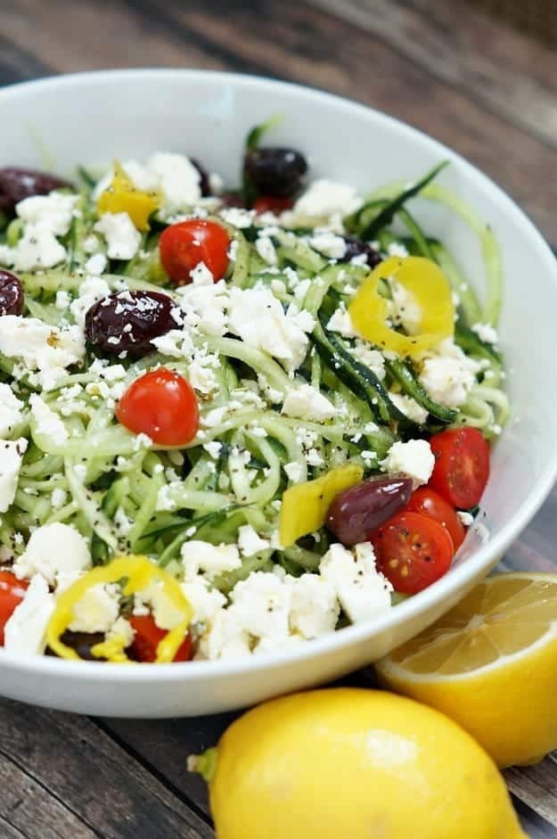 Spiralized Greek Salad