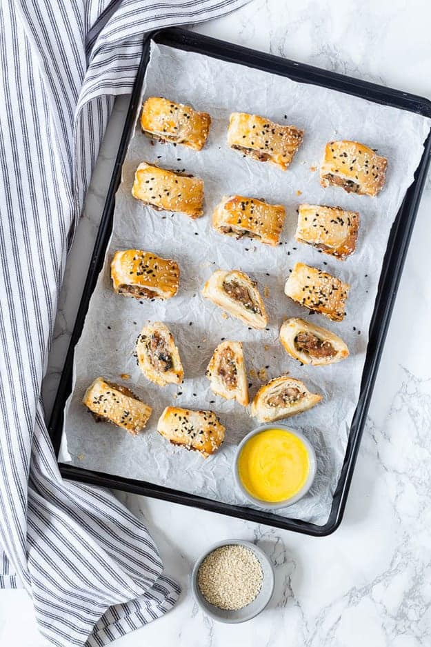 Wild Garlic Guinness Sausage Rolls