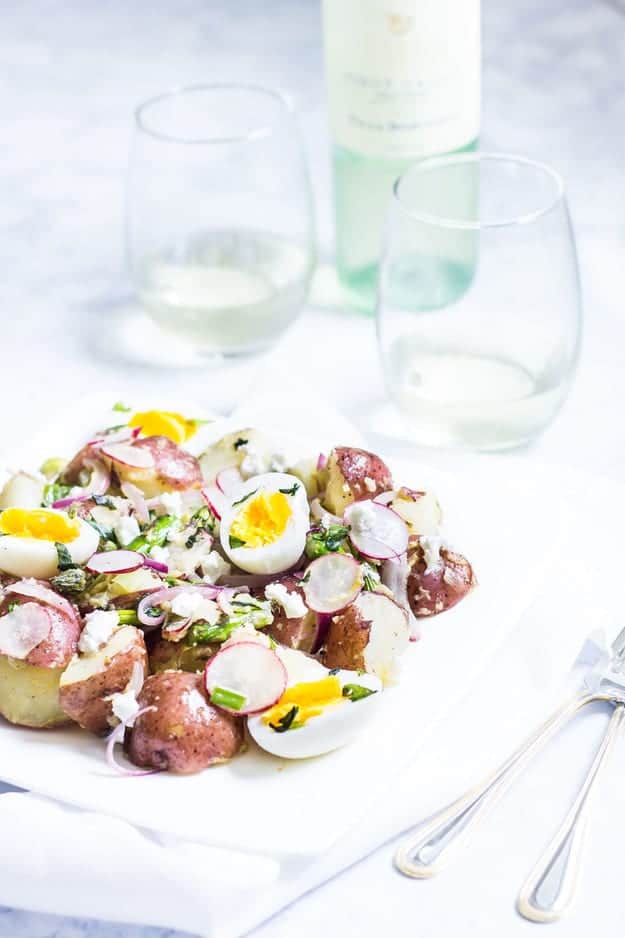 French Potato Salad on a plate