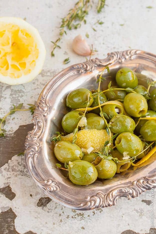 Lemon & Thyme Marinated Olives