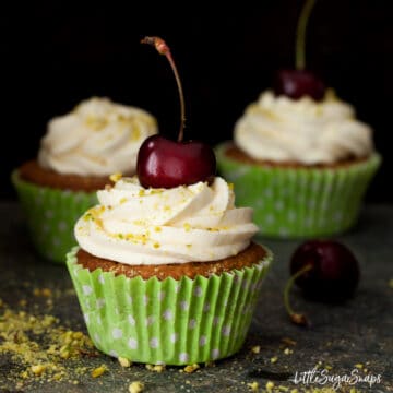 Pistachio Cupcakes with Mascarpone Frosting