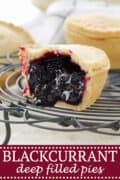 Deep Filled Blackcurrant Pies - Pinterest image