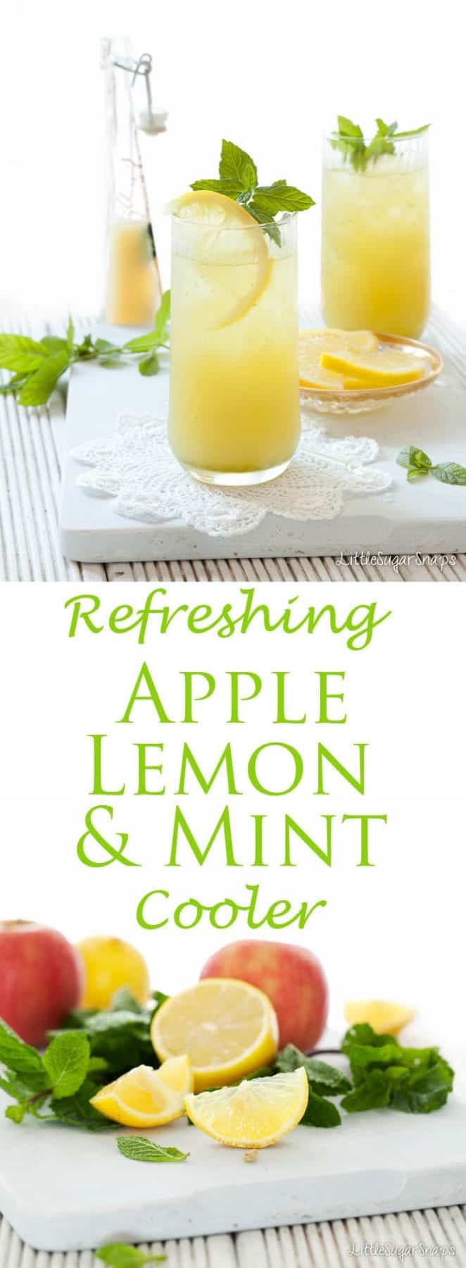 Apple Lemon Mint Fruit Cooler Littlesugarsnaps
