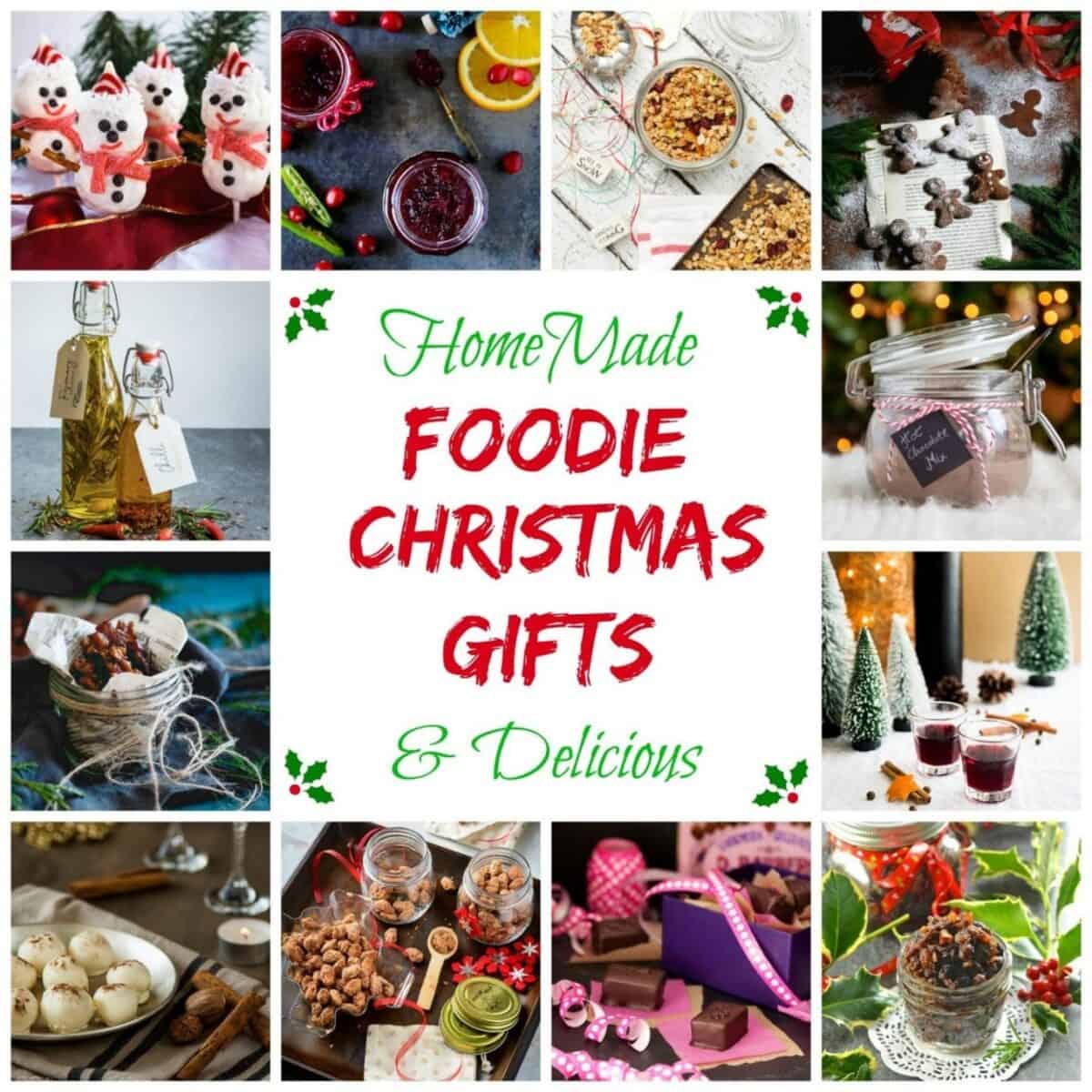 Collage of Christmas Food Gifts with text overlay