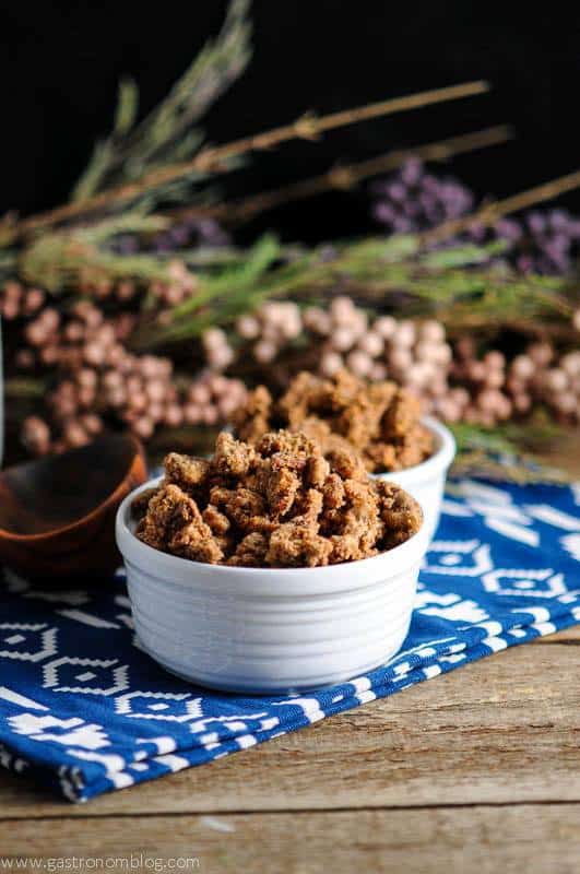 Bowls of bourbon candies pecans