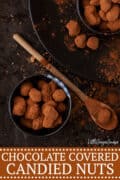 Pinterest images for chocolate covered candied nuts