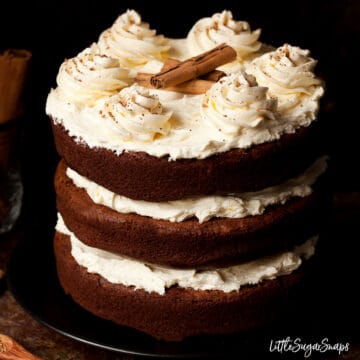 Cinnamon Chocolate Cake with Honey Buttercream