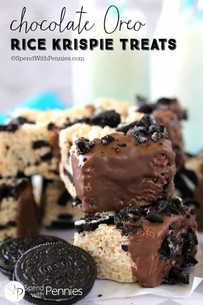 Chocolate Oreo rice krispie treats