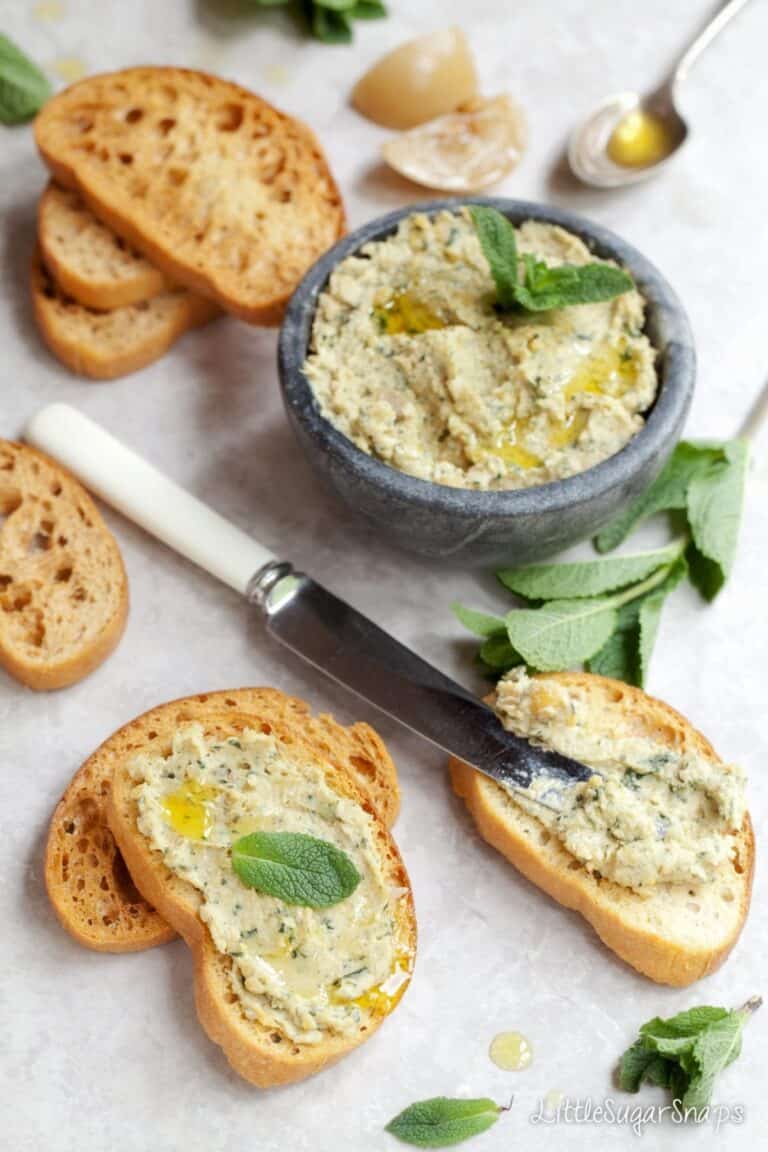 Preserved Lemon & Mint Hummus Littlesugarsnaps