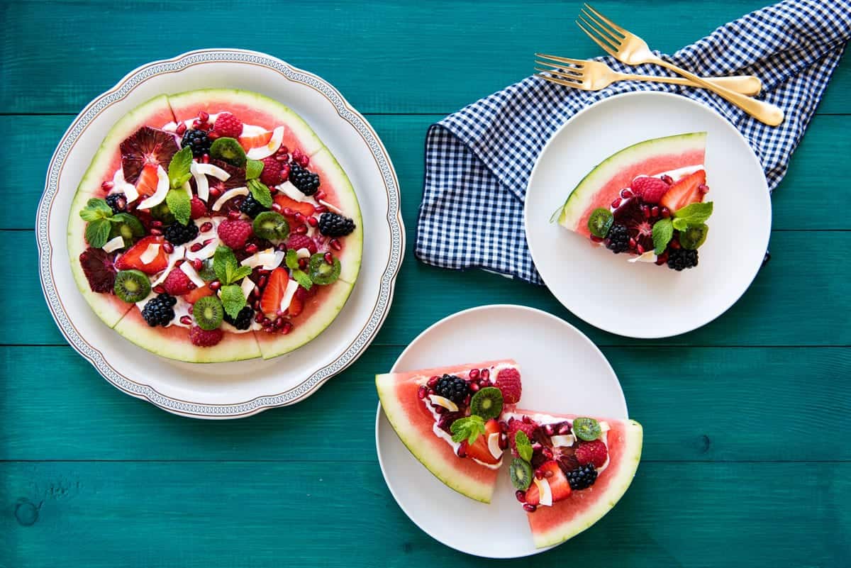 Watermelon pizza.