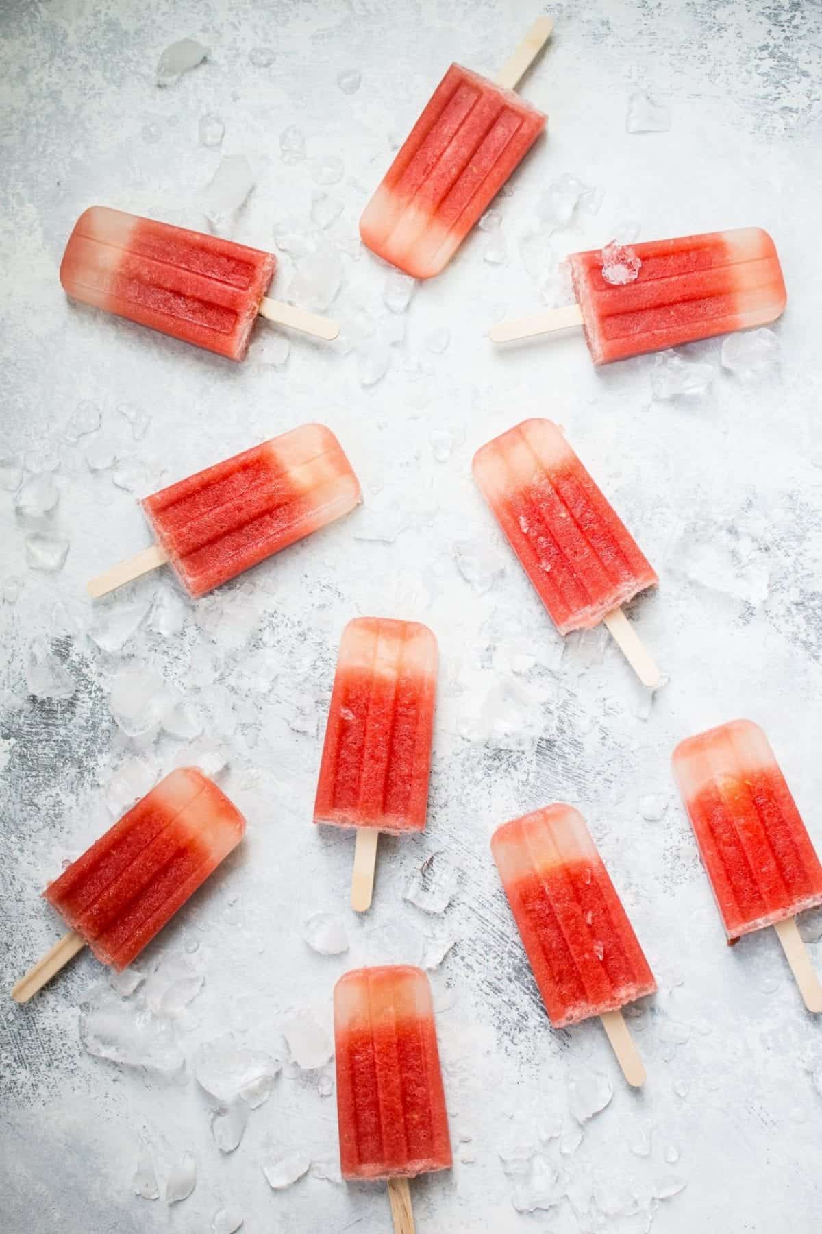 Watermelon margarita popsicles