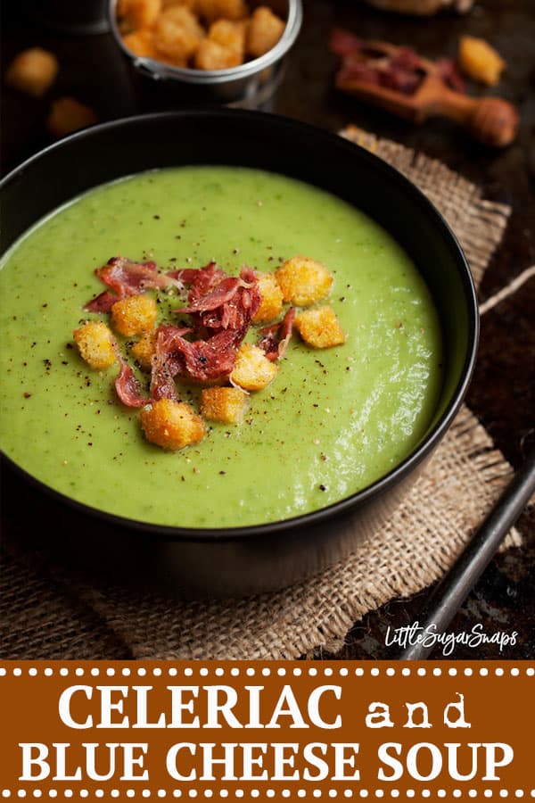 Celeriac and Blue Cheese Soup with Spinach - Littlesugarsnaps