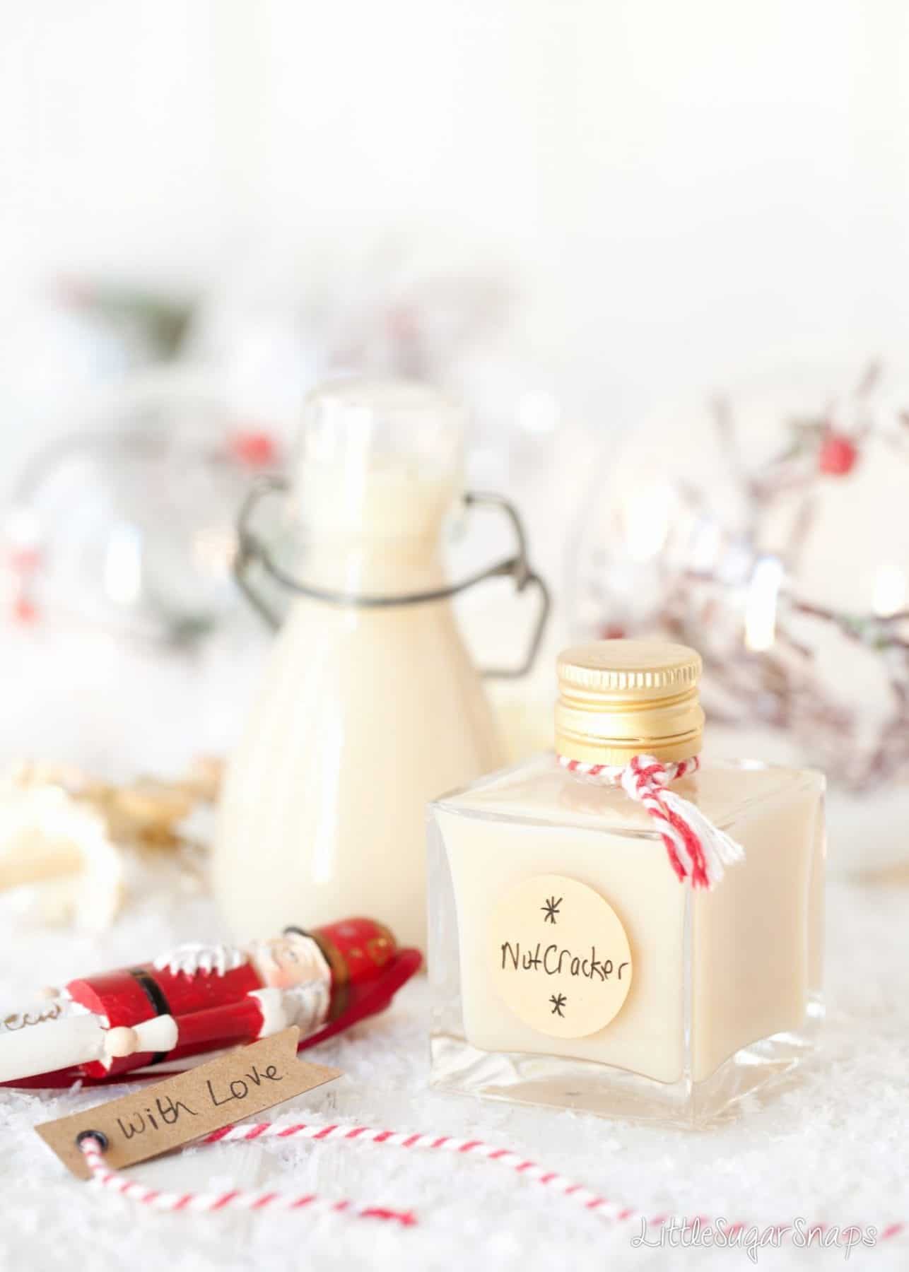 Small gift bottles of The Nutcracker Cocktail