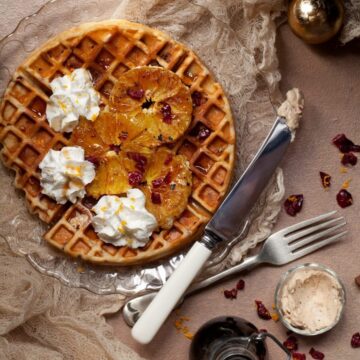 Cranberry Orange Waffles