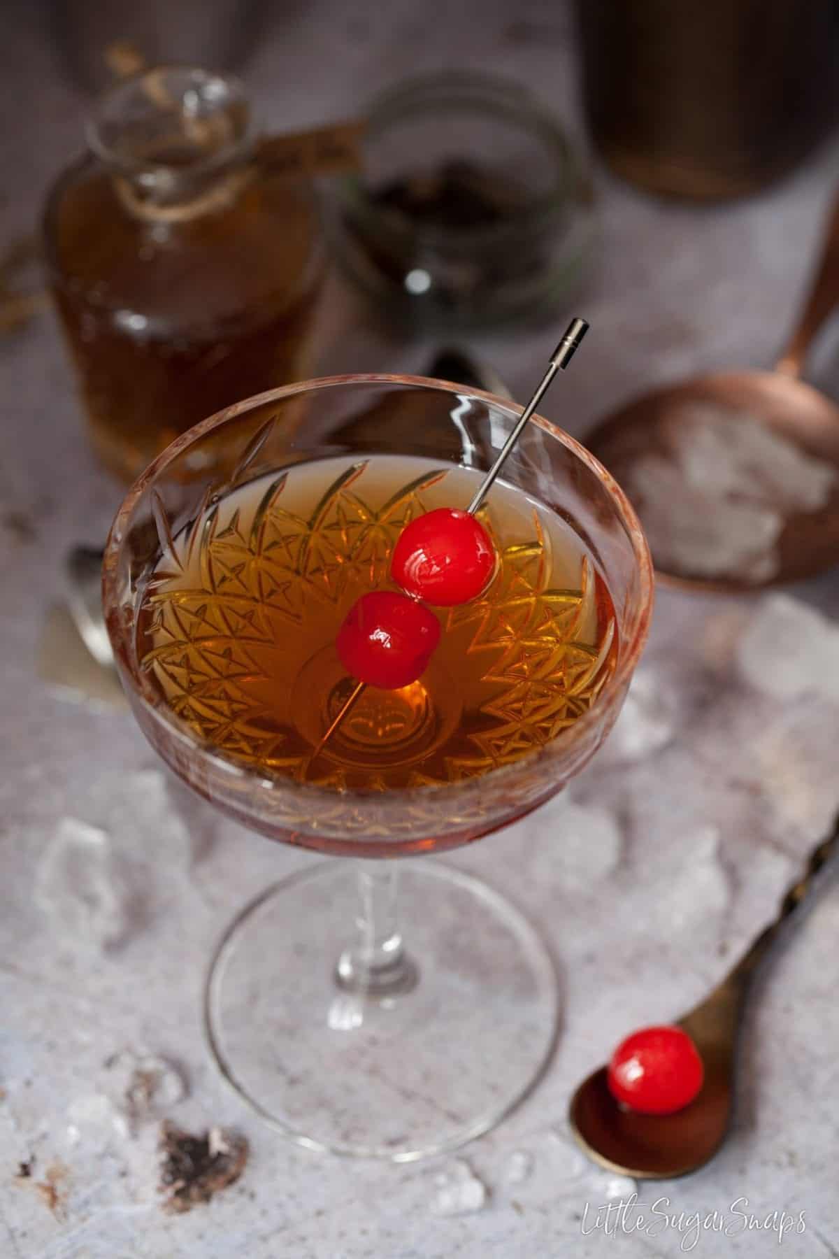 Tonka Bean variation of a Manhattan cocktail. 