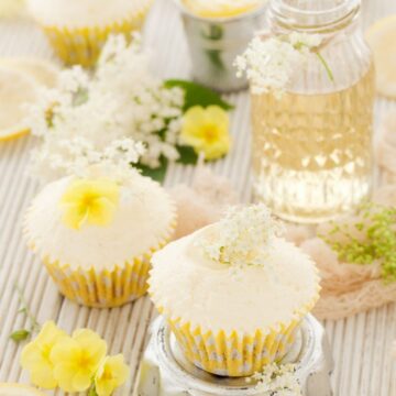 Vegan Lemon Elderflower Cupcakes