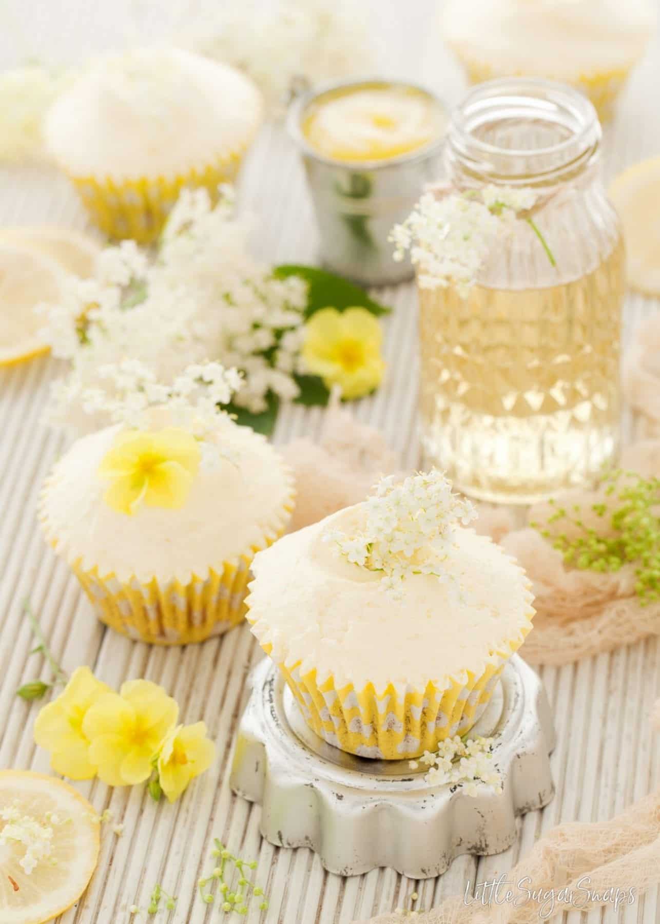 Vegan Lemon Elderflower Cupcakes