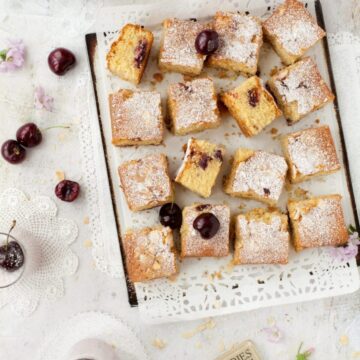 Gluten Free Cherry Almond Traybake