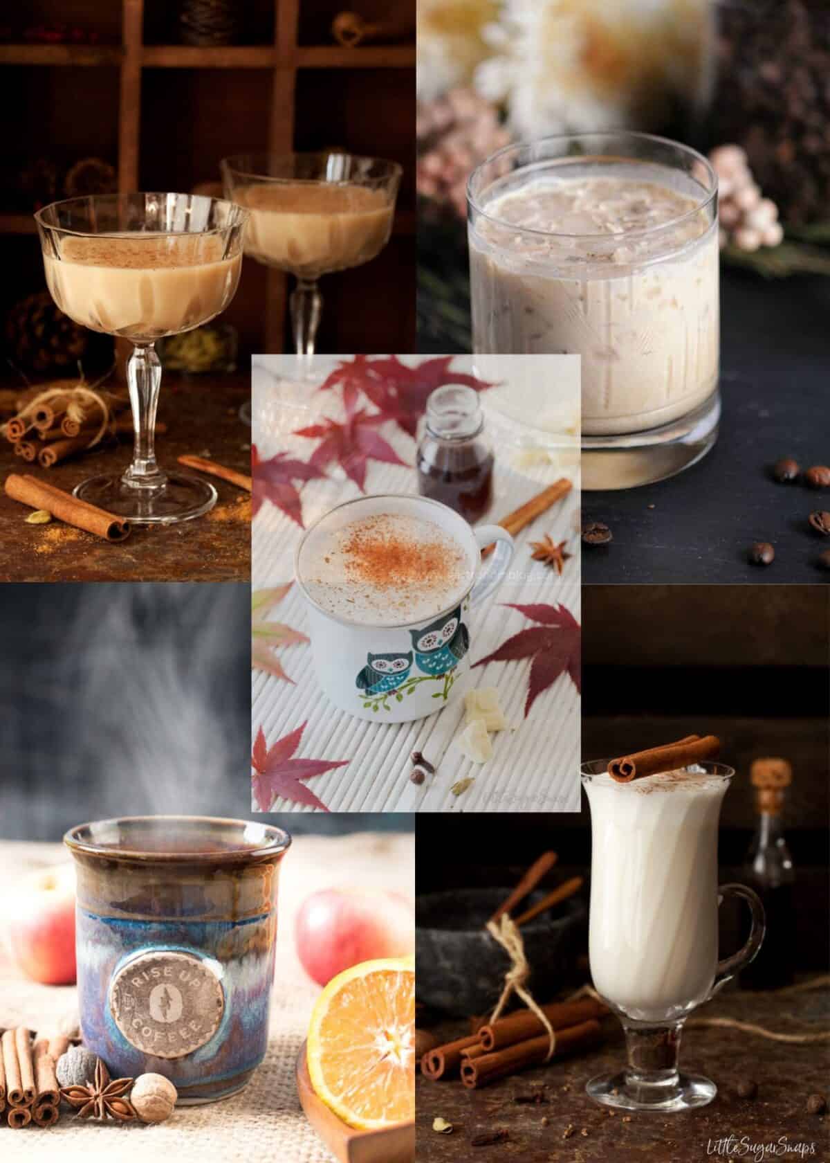 Chai Spice Drinks collage.