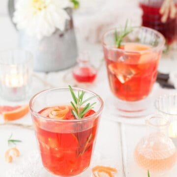 Grapefruit Negroni with Rosemary