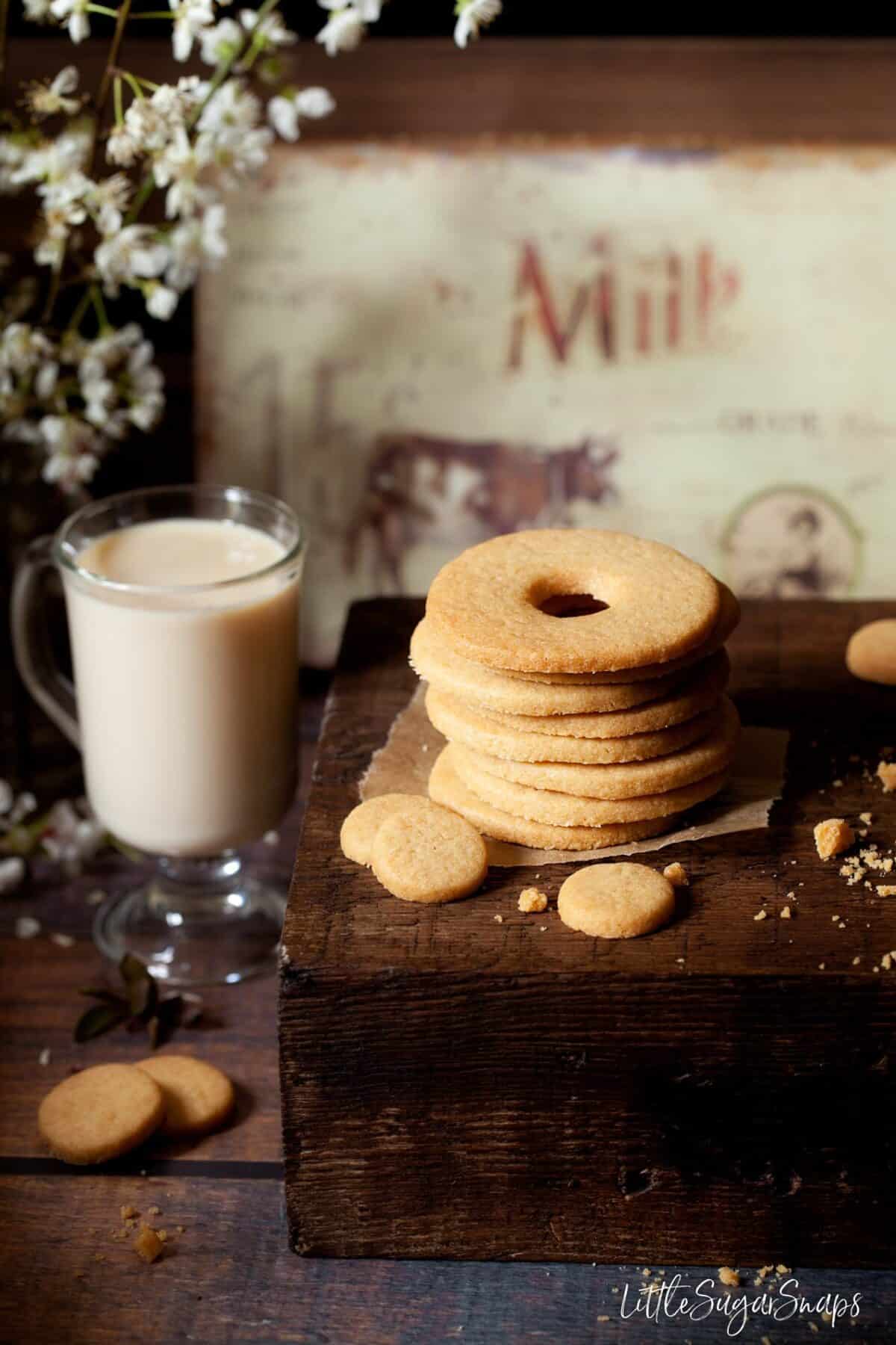 Malted Milk Biscuits in a stack