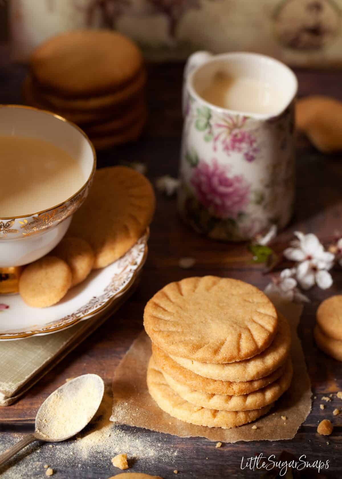 Malted Milk Biscuits with a cup of tea.