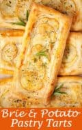 Brie and Potato tarts - pinterest image