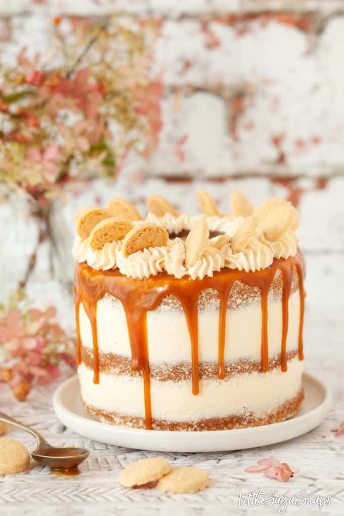 millionaire cake decorated as a naked Caramel drip cake.