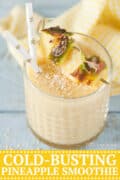 A pineapple smoothie - pinterest image