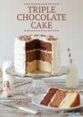 Triple Chocolate Layer Cake - pinterest image
