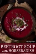 Beetroot and Horseradish Soup - pinterest image