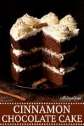 CINNAMON CHOCOLATE CAKE - pinterest image