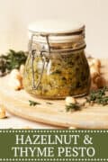 HAZELNUT & THYME PESTO image for pinterest