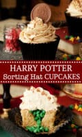 Harry Potter Sorting Hat Cupcakes - pinterest image