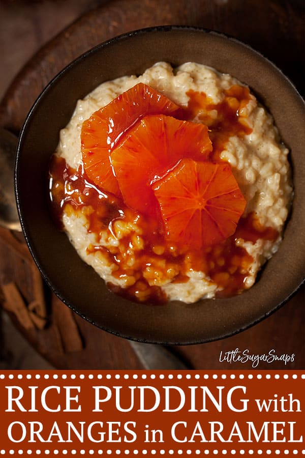 Stovetop Rice Pudding with Blood Oranges in Caramel Little Sugar Snaps