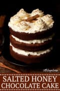 SALTED HONEY CHOCOLATE CAKE - image for pinterest