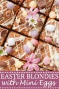 Easter Blondies with mini eggs - image for pinterest