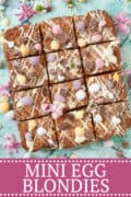 Easter Blondies with mini eggs - image for pinterest