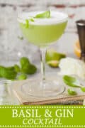 BASIL GIN COCKTAIL PINterest image