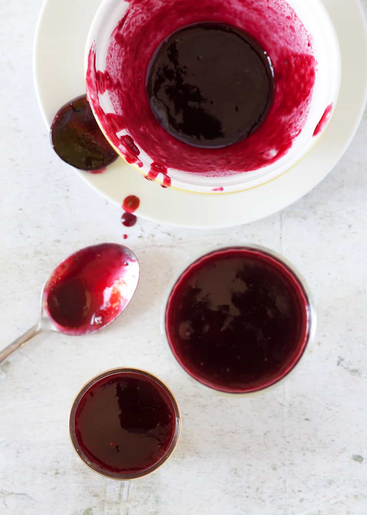 leftover Blackberry compote in a bowl