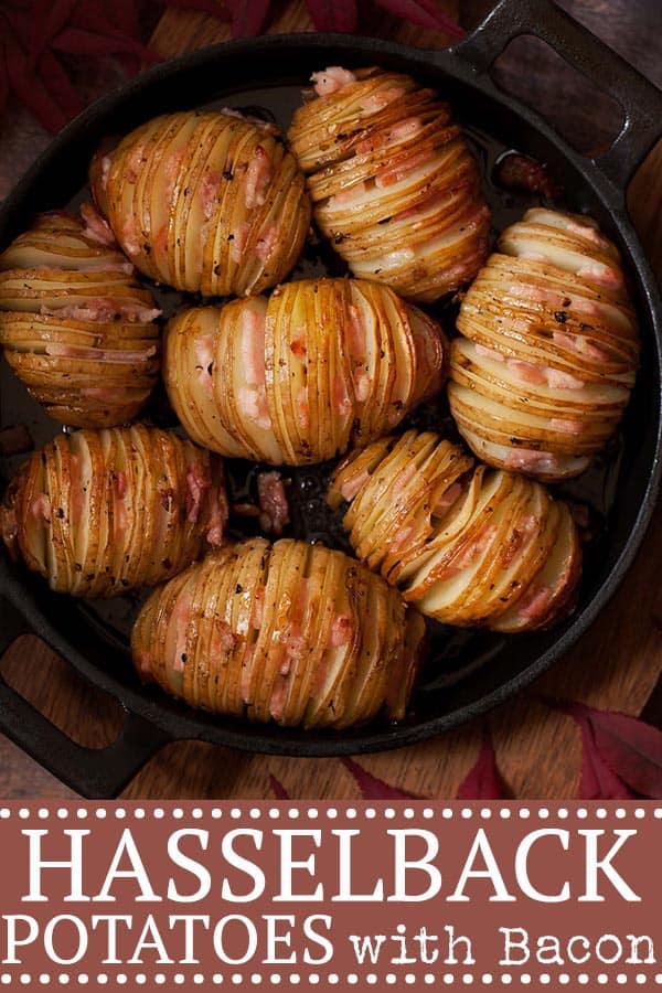 Cheesy Hasselback Potatoes with Bacon Little Sugar Snaps