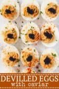 Devilled Eggs with Caviar - pinterest image